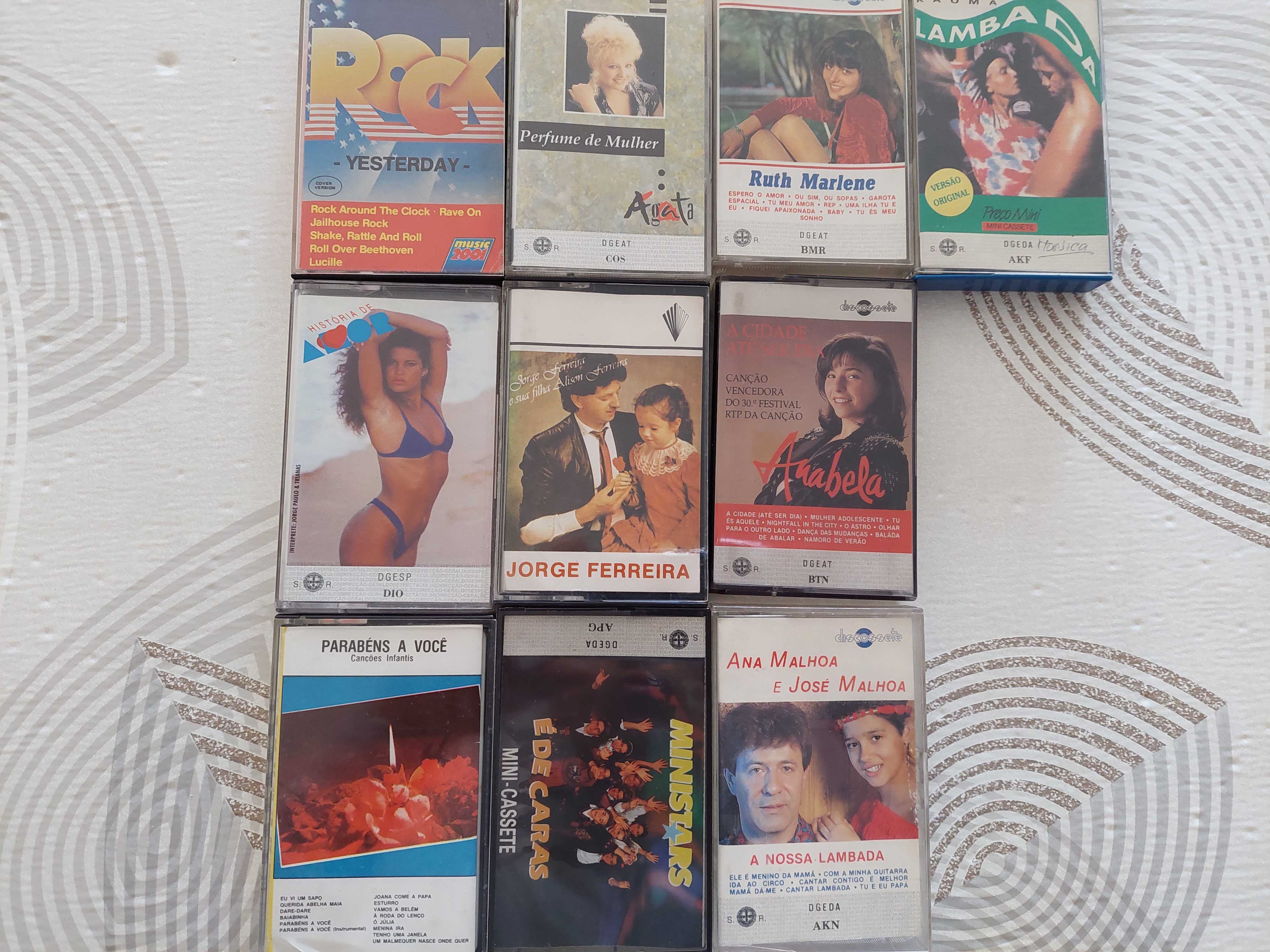 Lote de 73 Cassetes Musica Portuguesa, internacional e infantil