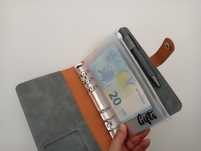 Capa/ pasta tipo filofax NOVA cinza para gestão e organização