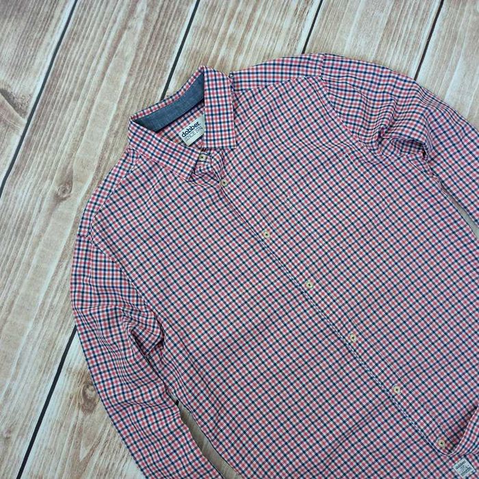 Dobber Modna Koszula Męska w Kratkę Bawełna Rozmiar M Dobber