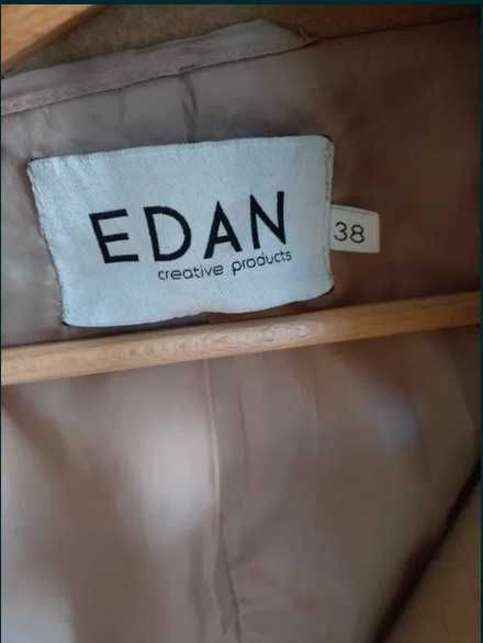 Płaszcz wełniany camel EDAN r. 38