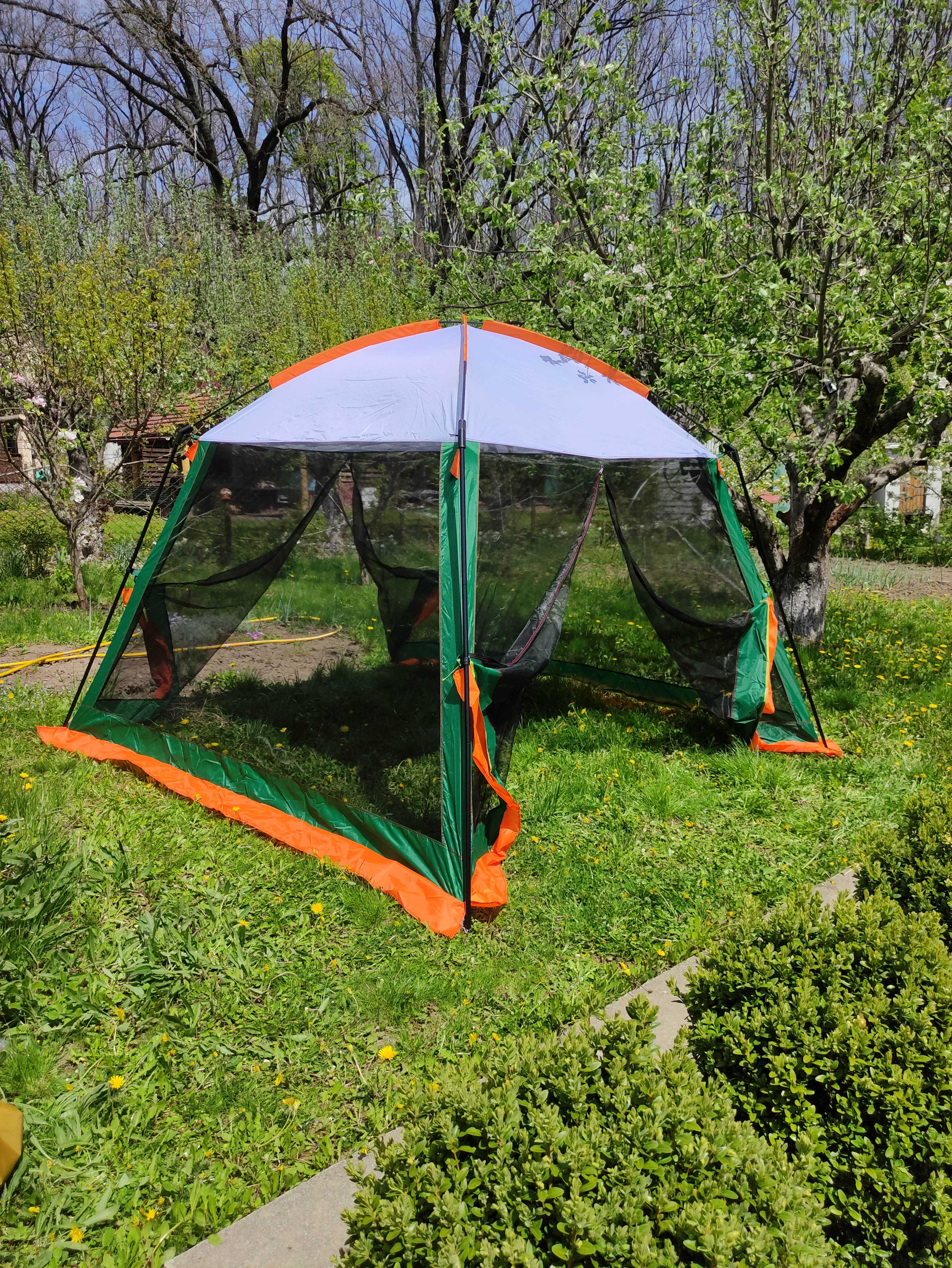 МЕГА летняя палатка-шатер, туристический тент павильон беседка