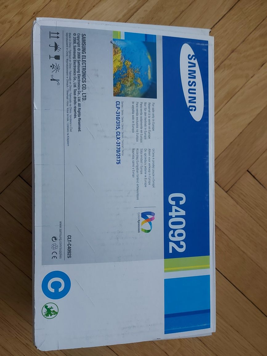 Toner drukarki Samsung C4092 CLX-3185 Cyjan niebieski 3175 Oryginalny