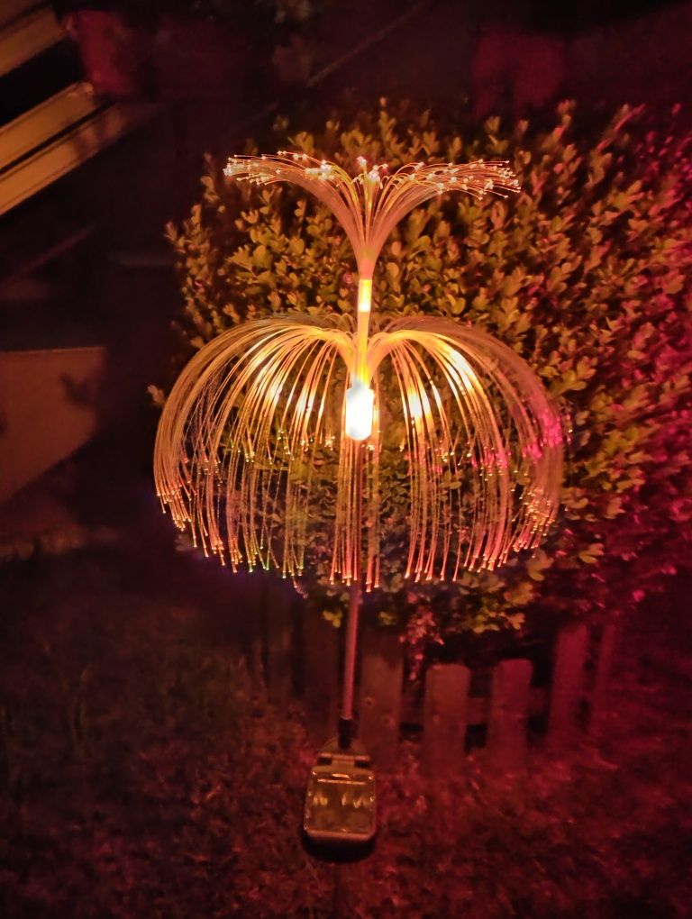 HIT NOWE Lampki Ogrodowe Solarne LED dwuwarstwowa meduza
