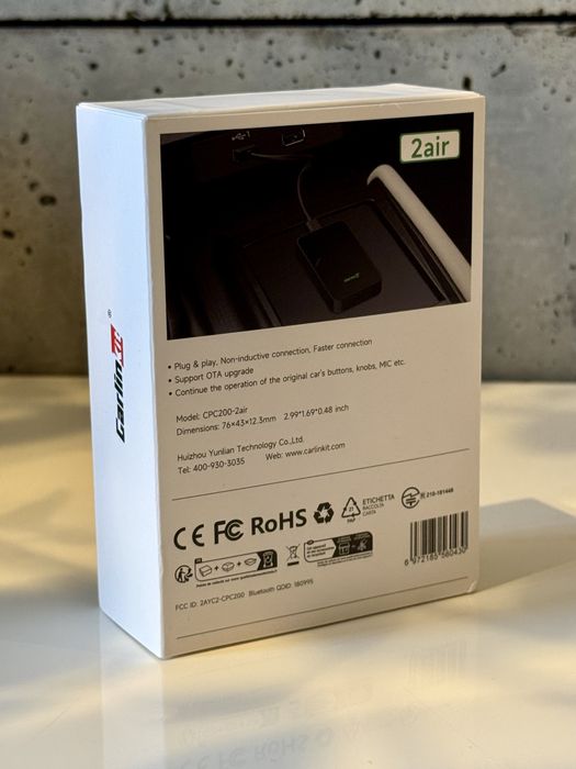 Carlink 5.0 2air BEZPRZEWODOWY adapter do Apple Car i Android Auto