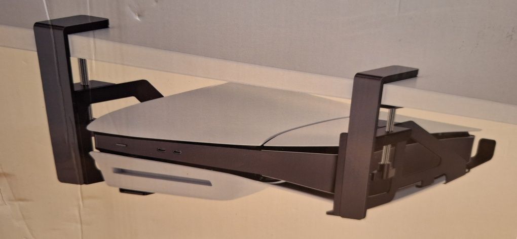 Uchwyt do PS5/ PS5 Slim poziomy przykręcany pod biurko wiszący solidny
