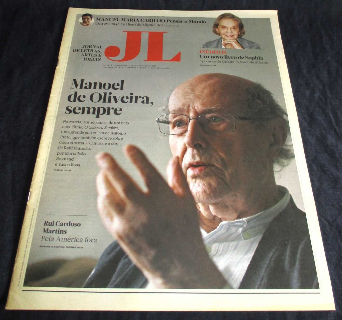 Jornal de Letras Artes e Ideias Manoel de Oliveira sempre