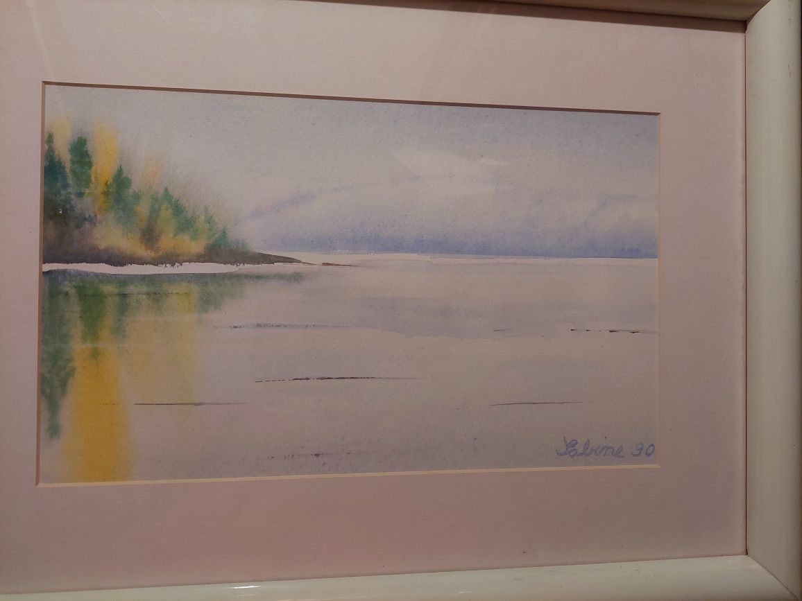 Aguarela com moldura pintura