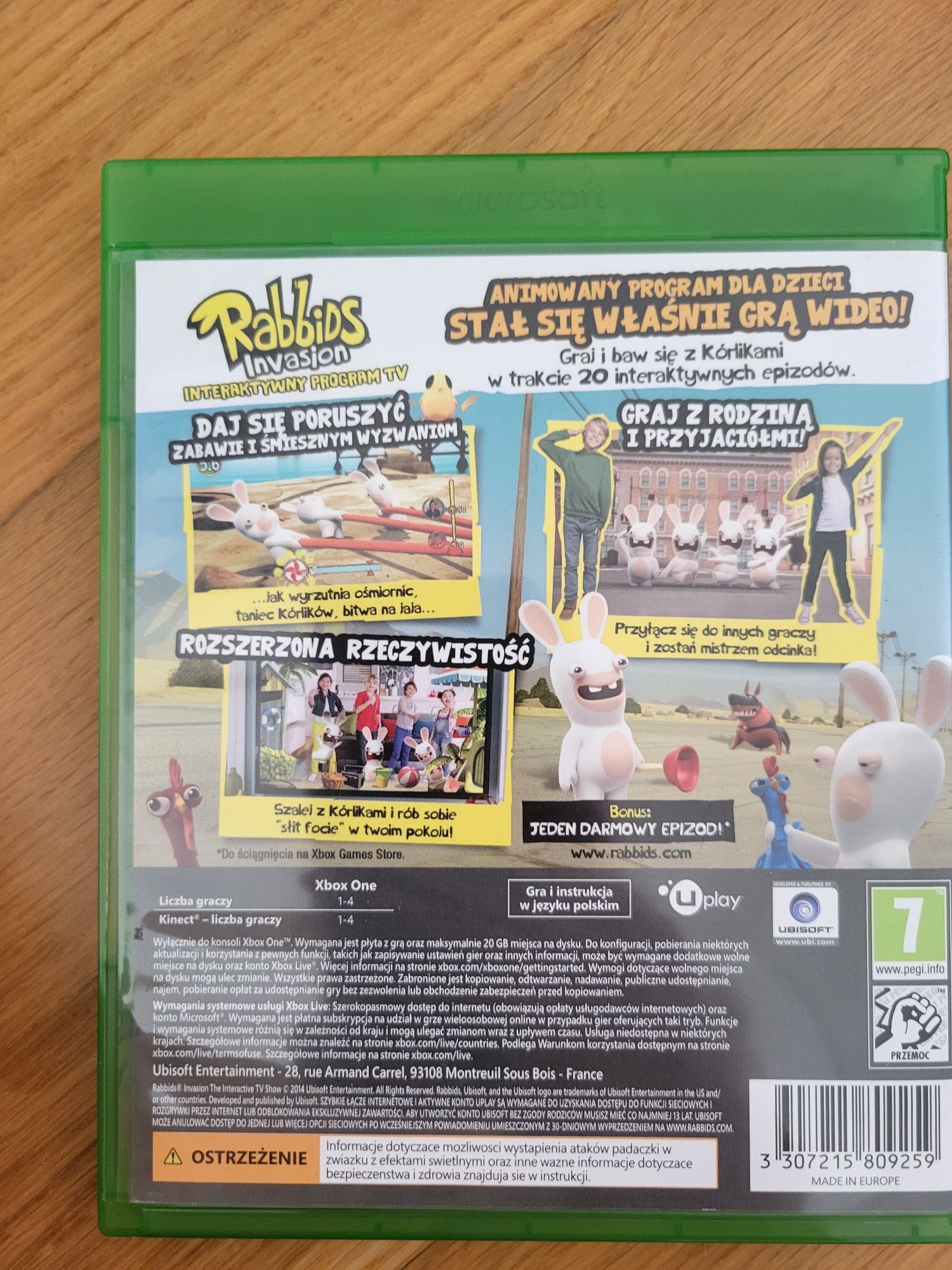 Xbox one s kinect plus gra