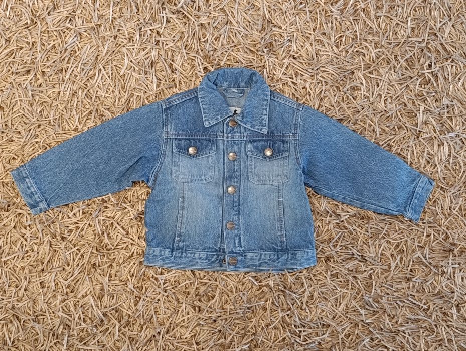 Kurtka jeansowa, motyw misia, chłopiec, dziewczynka,C&A Palomino,r. 98