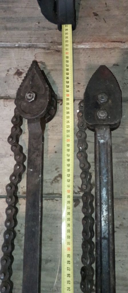 Ключ трубный, ключ цепной металлический, длина 68 см.