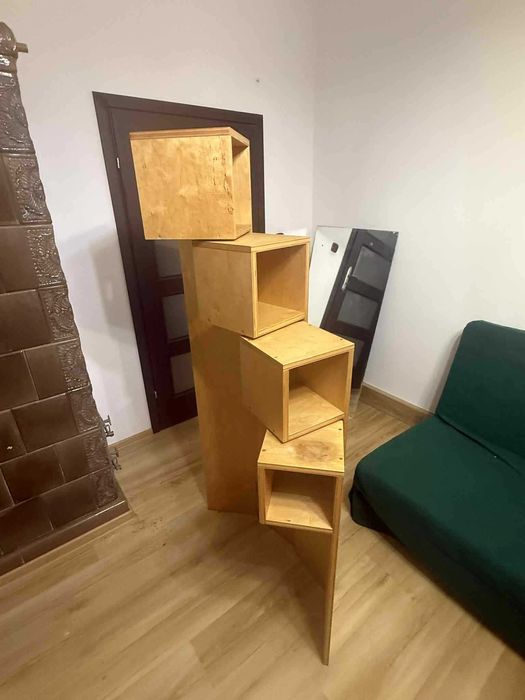 Regał drewniany jasny  180 x 30 x 30 rozkładany