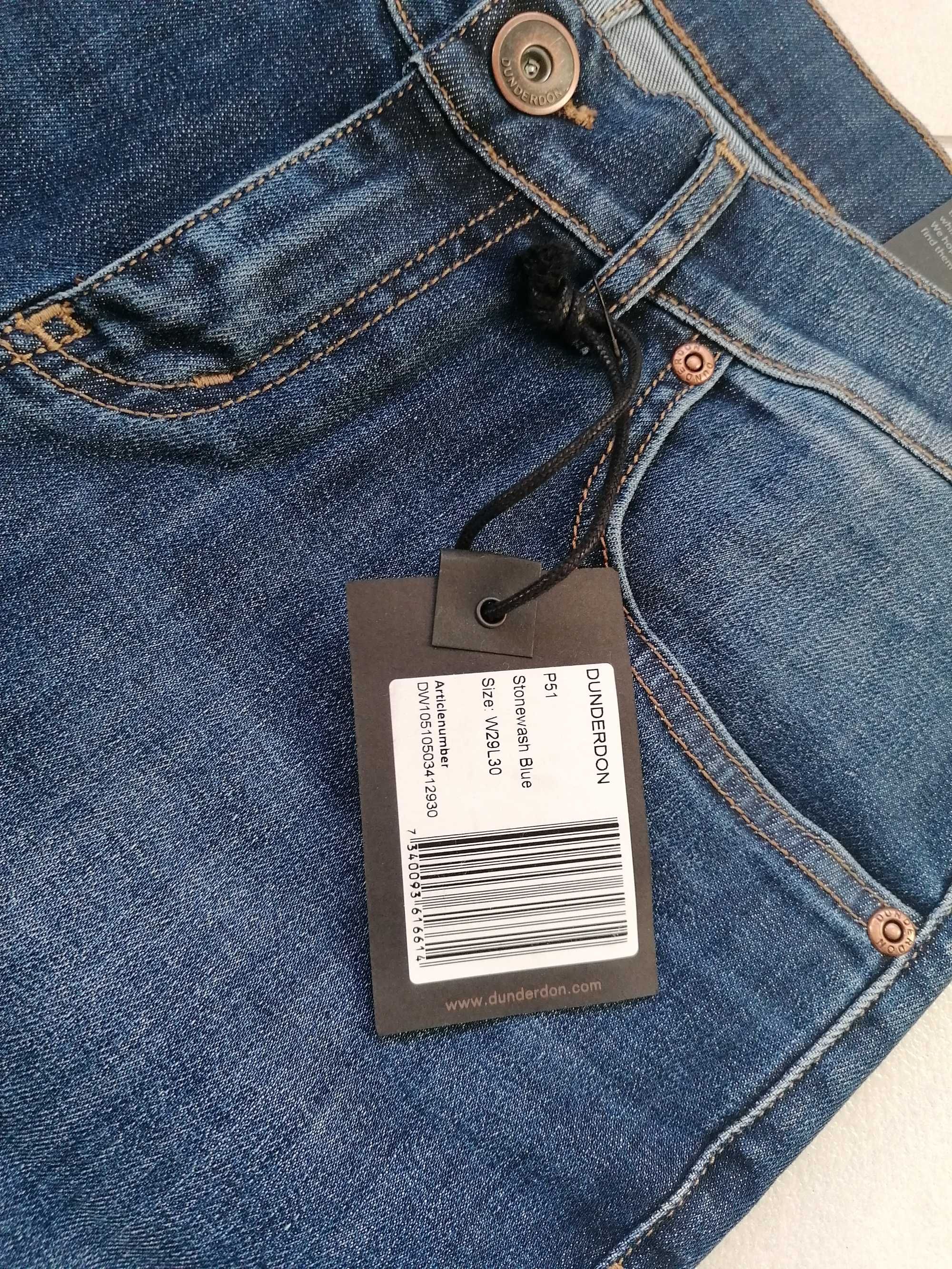Nowe dżinsy marki Dunderdon W29L30