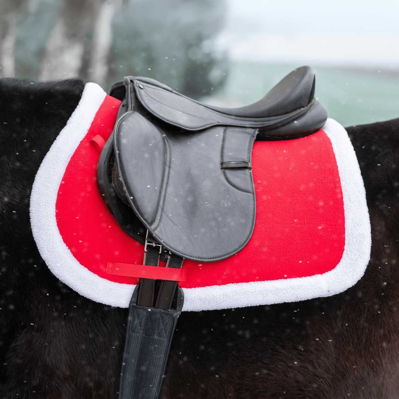 Zestaw York świąteczny czaprak nauszniki Renifer owijki Pony