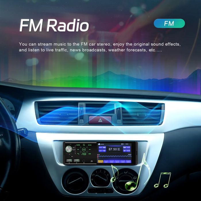 Rádio 1din + Cámara Incluída Bluetooth USB cartão MP5 Mirrorlink NOVO