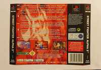 Street Fighter Alpha 3 Back Cover Inlay Traseiro Playstation 1 PAL ps1