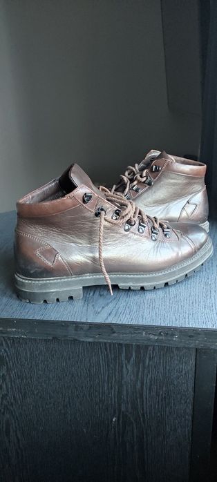 Buty zimowe skórzane ocieplane