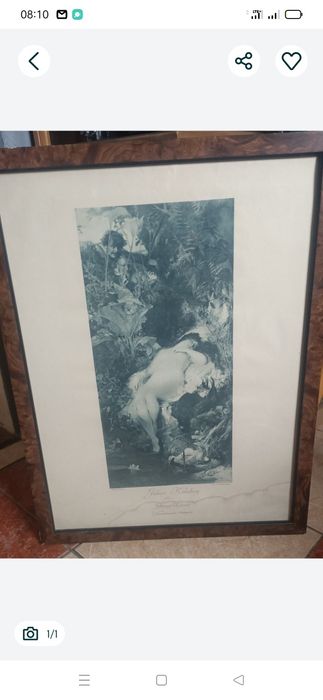 Obraz graficzny vintage w oprawie