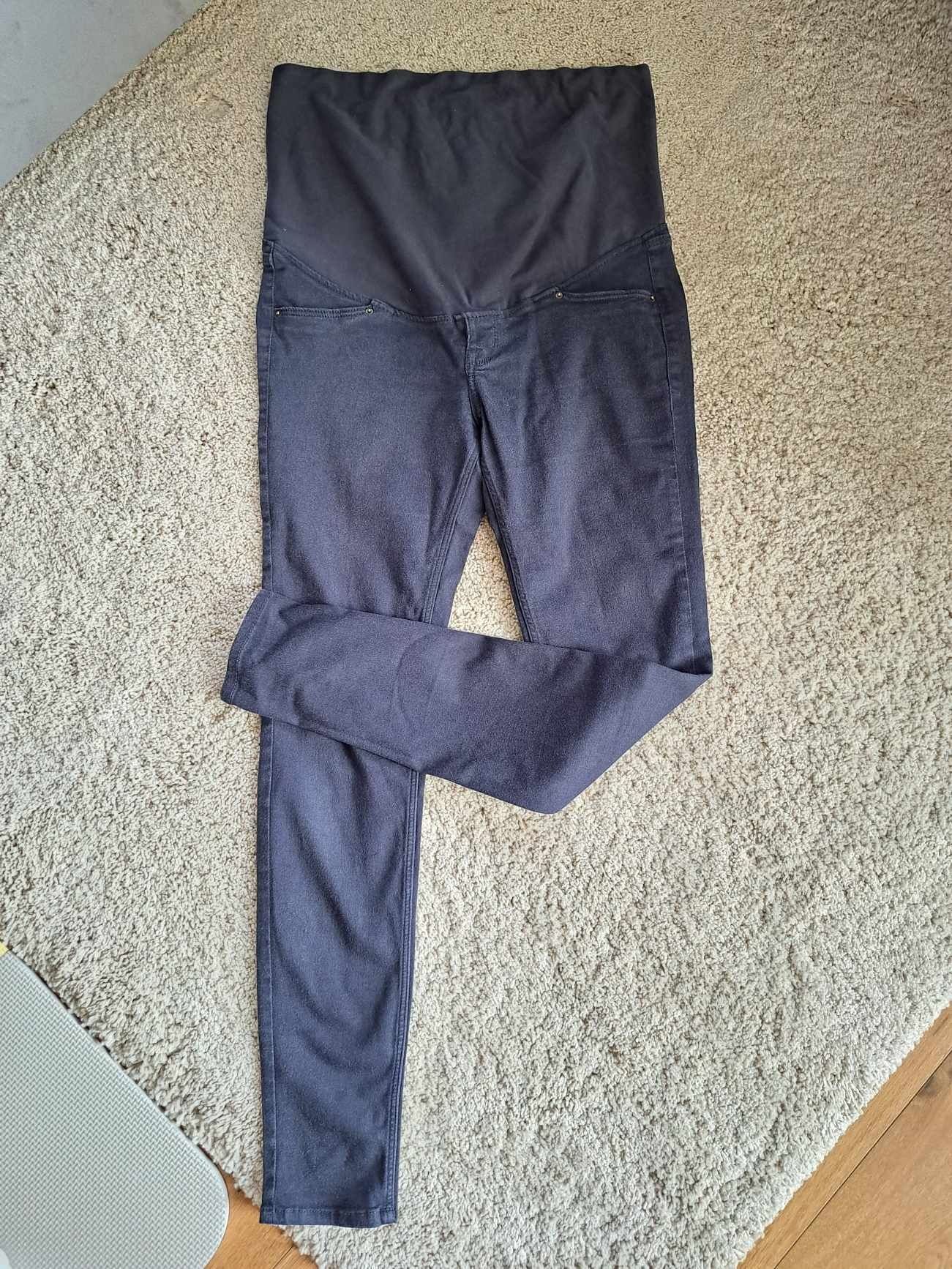 Jeansy miękkie ciążowe spodnie h&m 42 
Granatowe szare 
H&M rozmiar 42