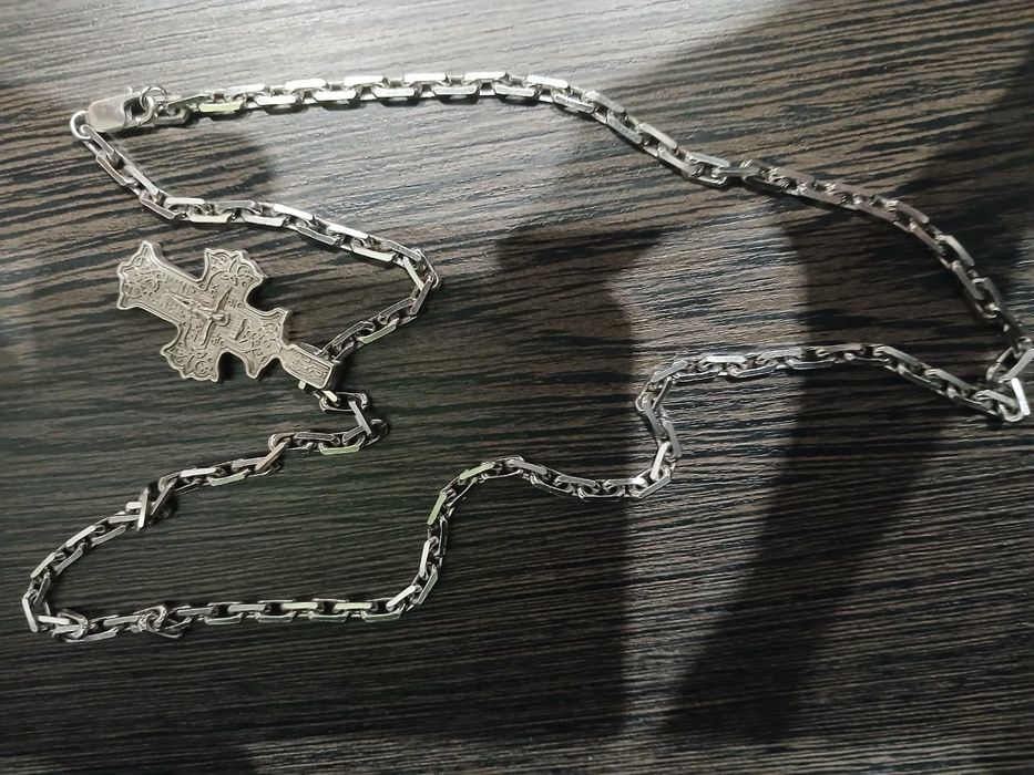 Цепочка і хрестик срібний