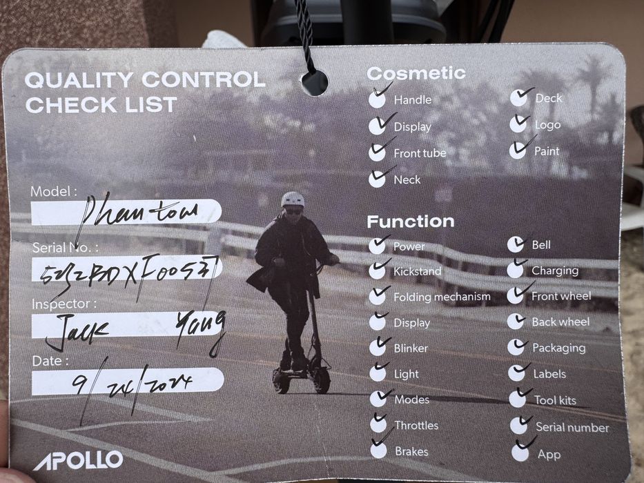 APOLLO PHANTOM 52V 23.4Ah 1217Wh 75km/h 70km kukirin 2x1200W hulajnoga