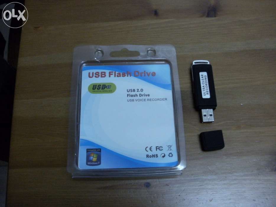 Gravador espião   8 GB USB Pen Drive Gravador de Voz Digital