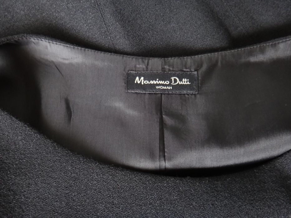 Vestido Cerimónia Preto Marca Massimo Dutti - 80% Lã