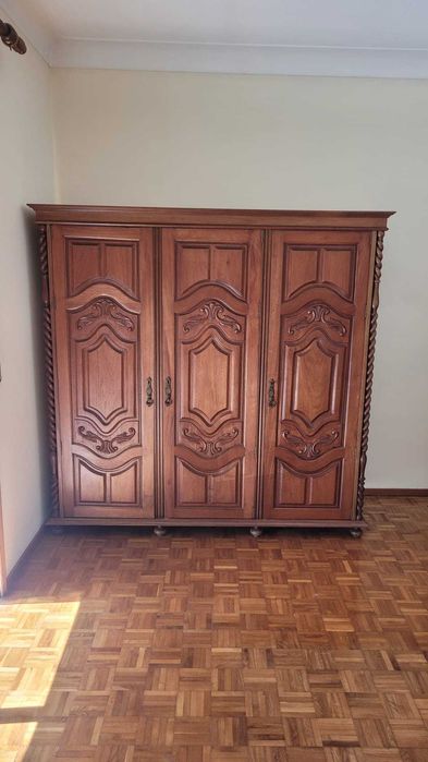 Mobilia Completa Quarto Cama Colchão Cómoda 2 Mesinhas Roupeiro