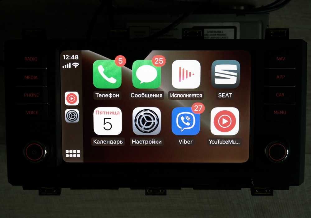 Мультимедиа Экран 8" Блок SEAT Navi Plus MIB2 Ateca Ibiza Leon CarPlay