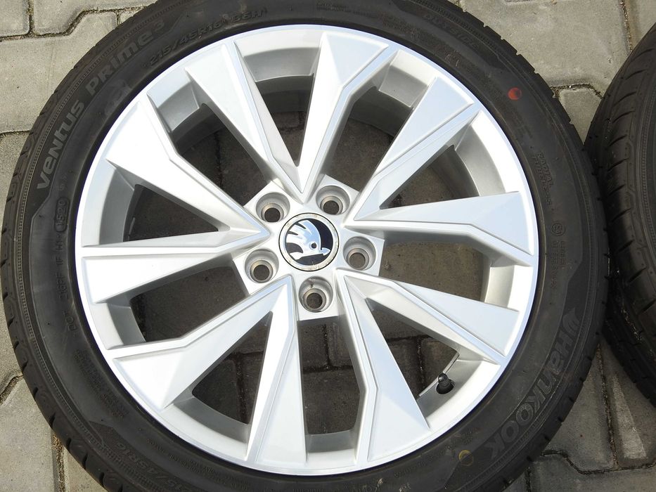 4x ALUFELGI SKODA 16" 5x100 ET46 oryginał 6V0 Jak NOWE DEMO