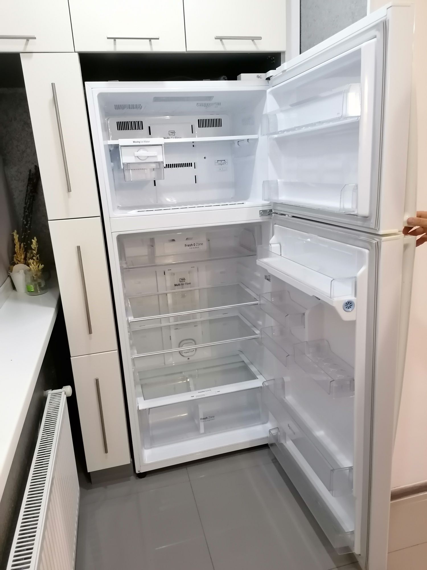 Двокамерний широкий великий холодильник LG