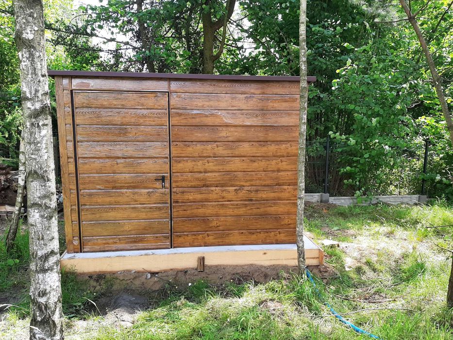 Domek Letniskowy Domek Na Narzędzie Hit z Wiatą profil o cynk