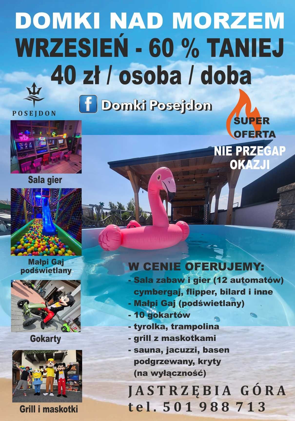 Domki z basenem nad morzem