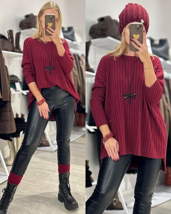 Sweterek burgund by o la la