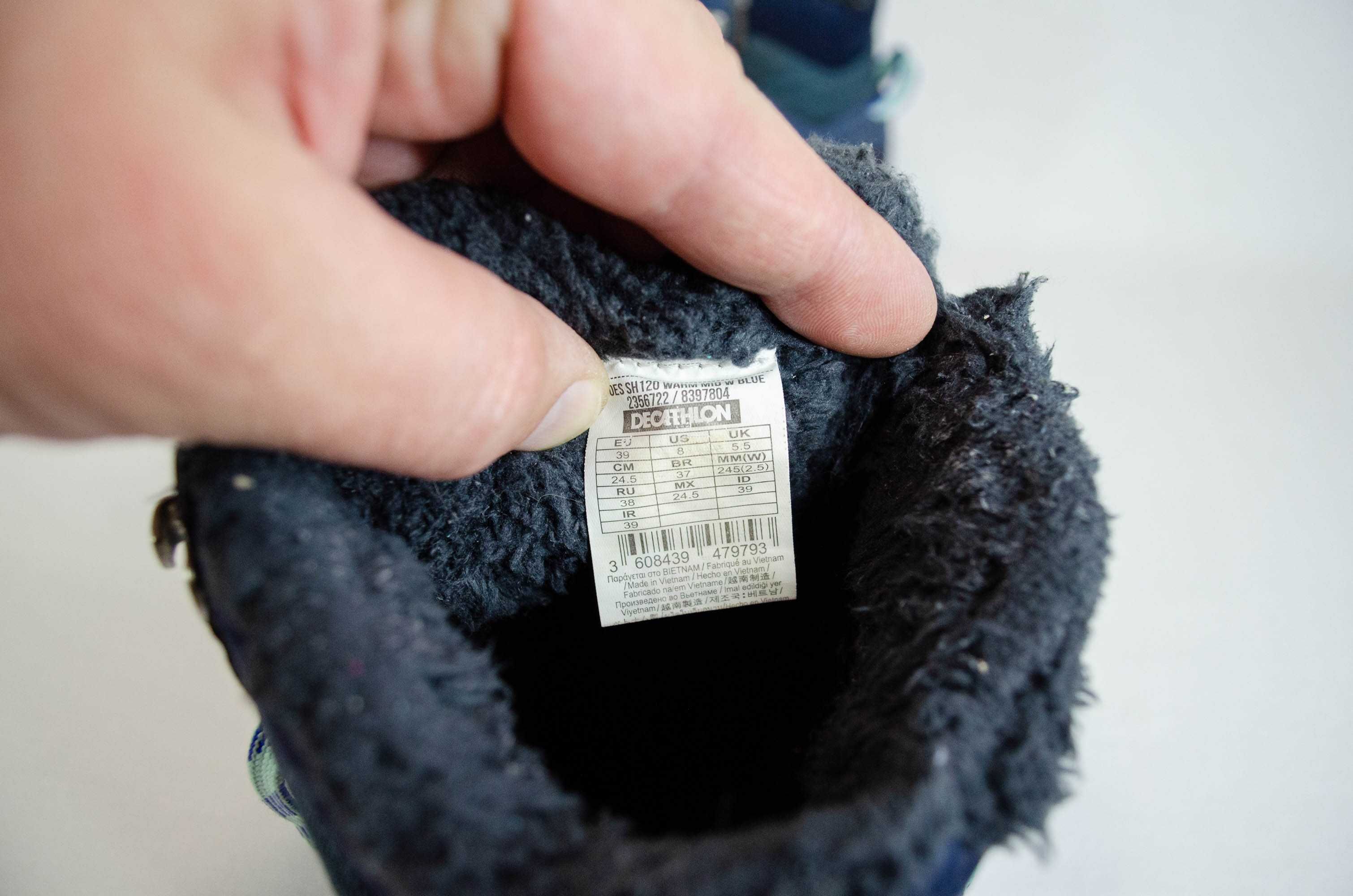 Quechua Waterproof Женские Высокие Термо Сапоги Оригинал! р 39 24,5 см