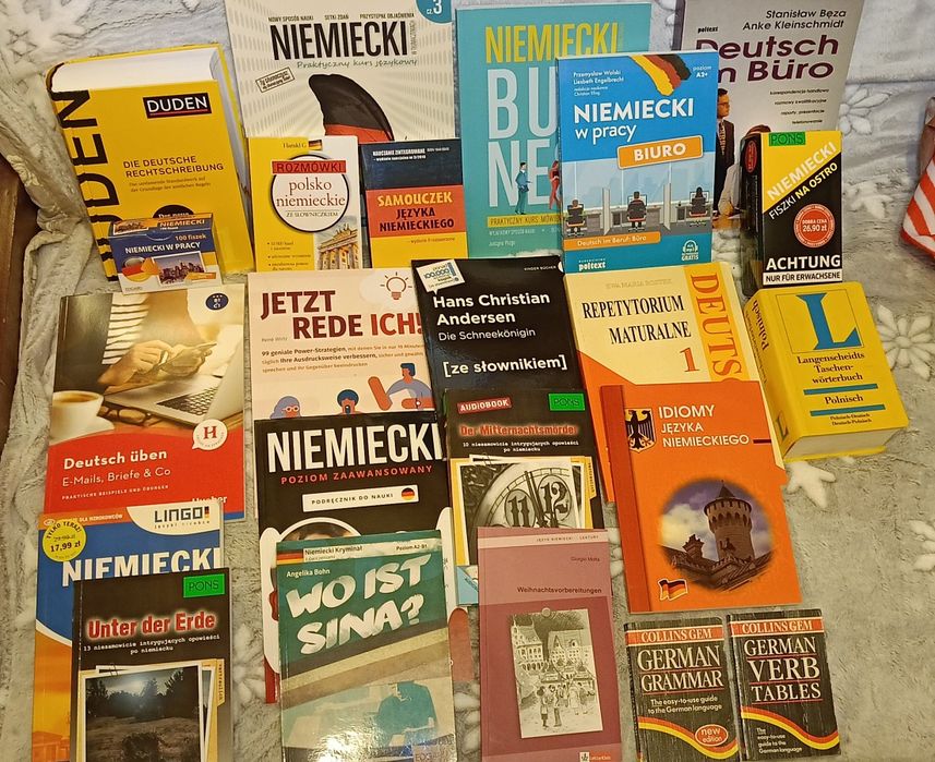 22 elementowy zestaw do nauki języka niemieckiego różne poziomy+GRATIS