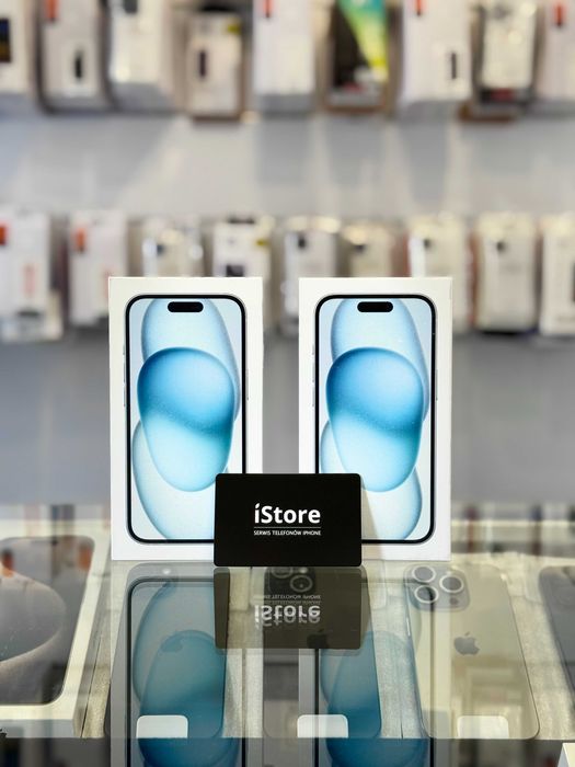 NOWY iPhone 15 Blue 128 GB • Niebieski • 100% baterii • GWARANCJA •