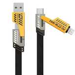 AWEI kabel CL-226 4w1 usb-c/lightning/USB-A czarny/black 65W/27W