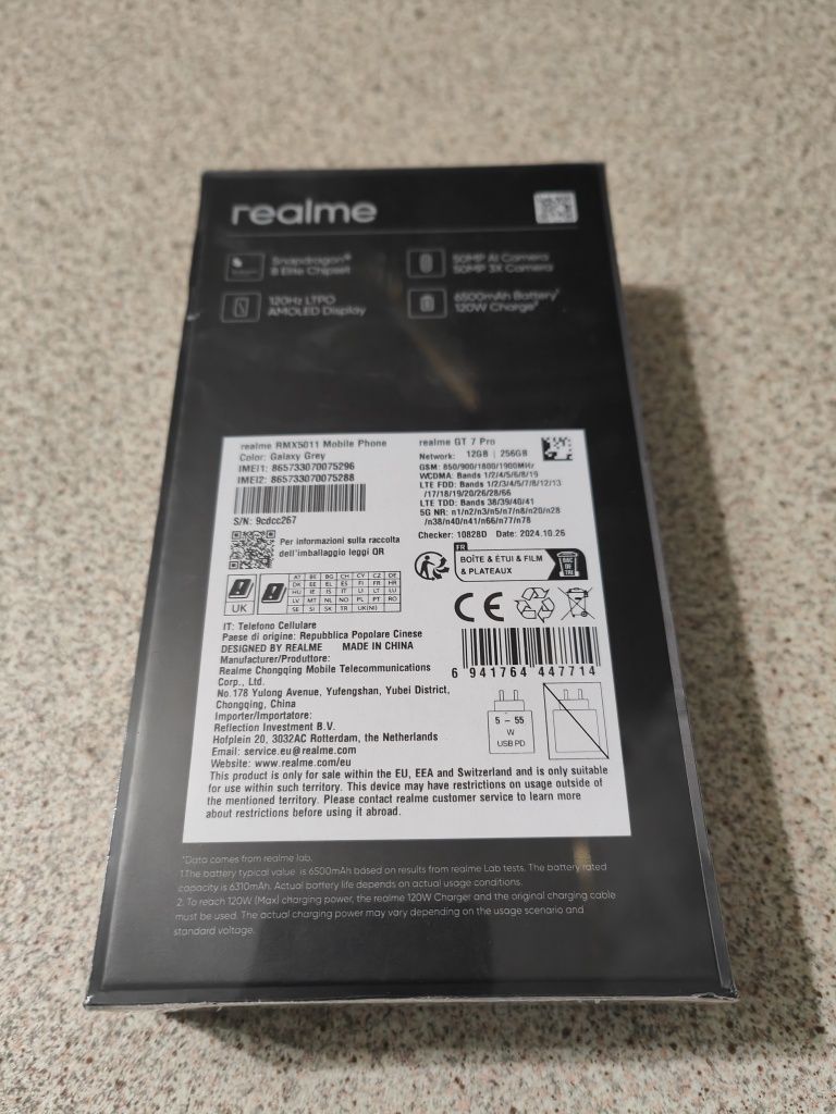 Realme GT 7 Pro 12/256Gb Galaxy Grey EU. Гарантія