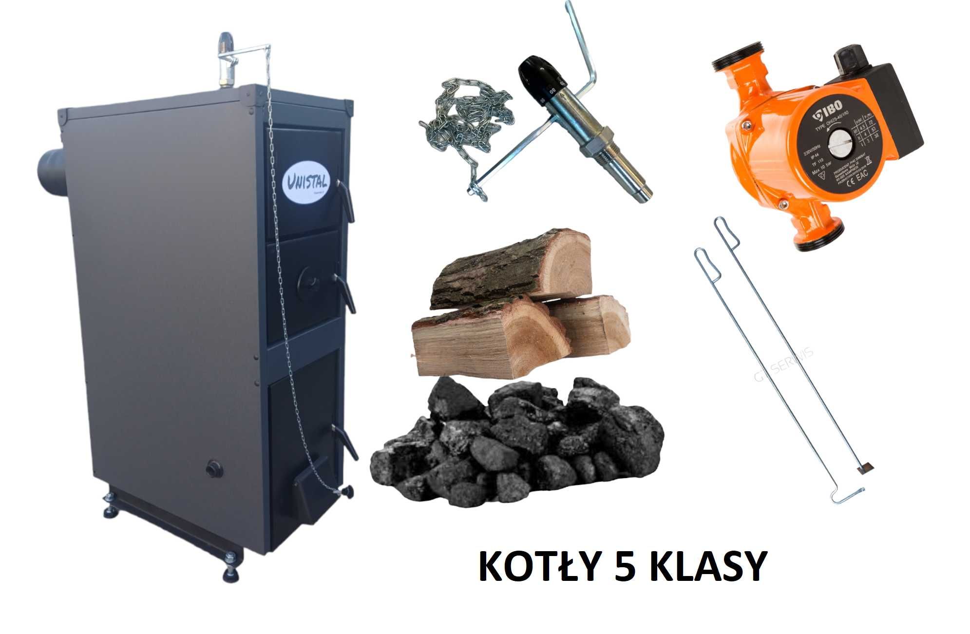 Kocioł na Drewno/Węgiel Piec 5klasa Kotły 24kW do 280m2 piece pellet