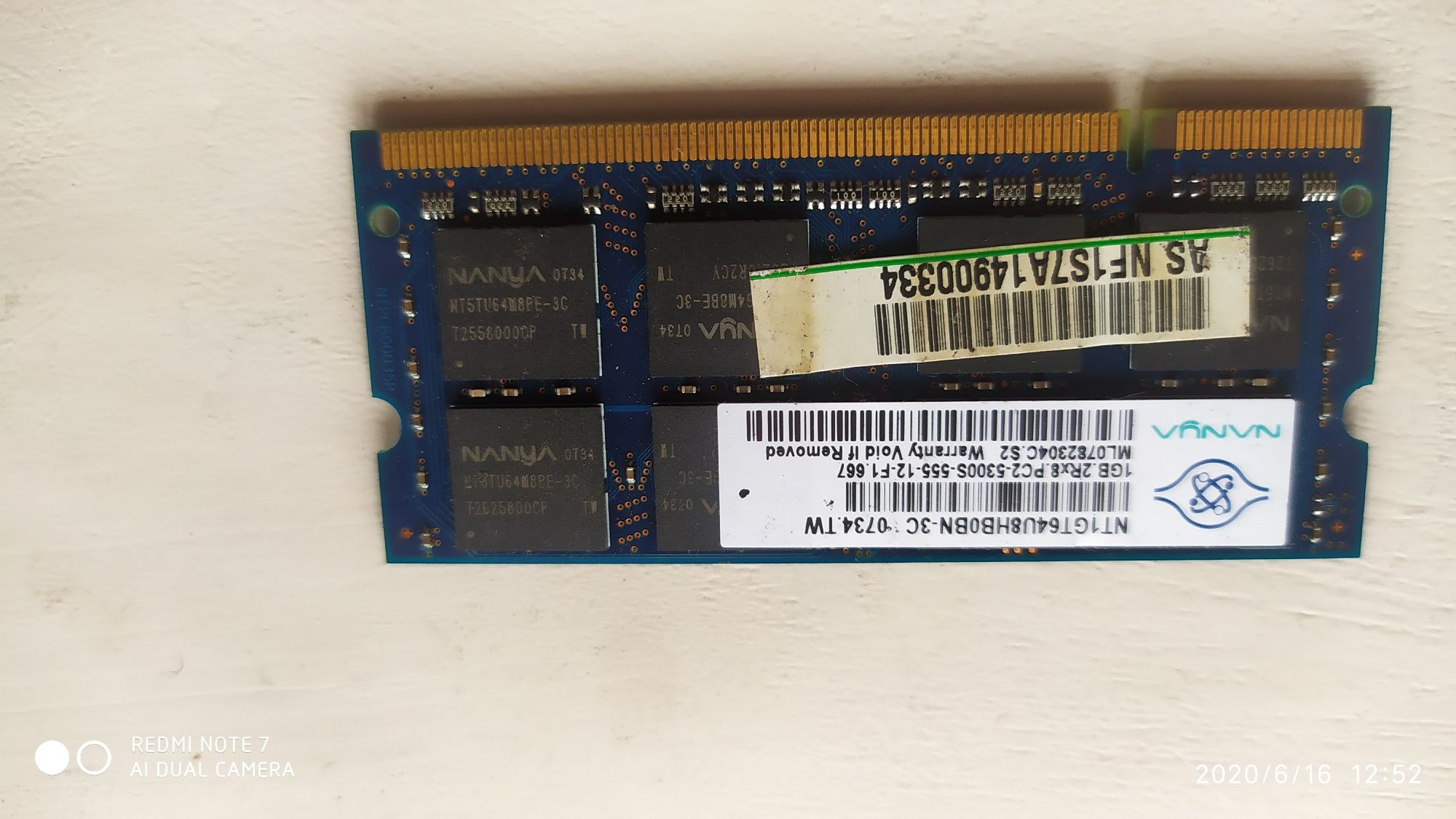 Оперативка ноутбука 1гиг ddr2 667