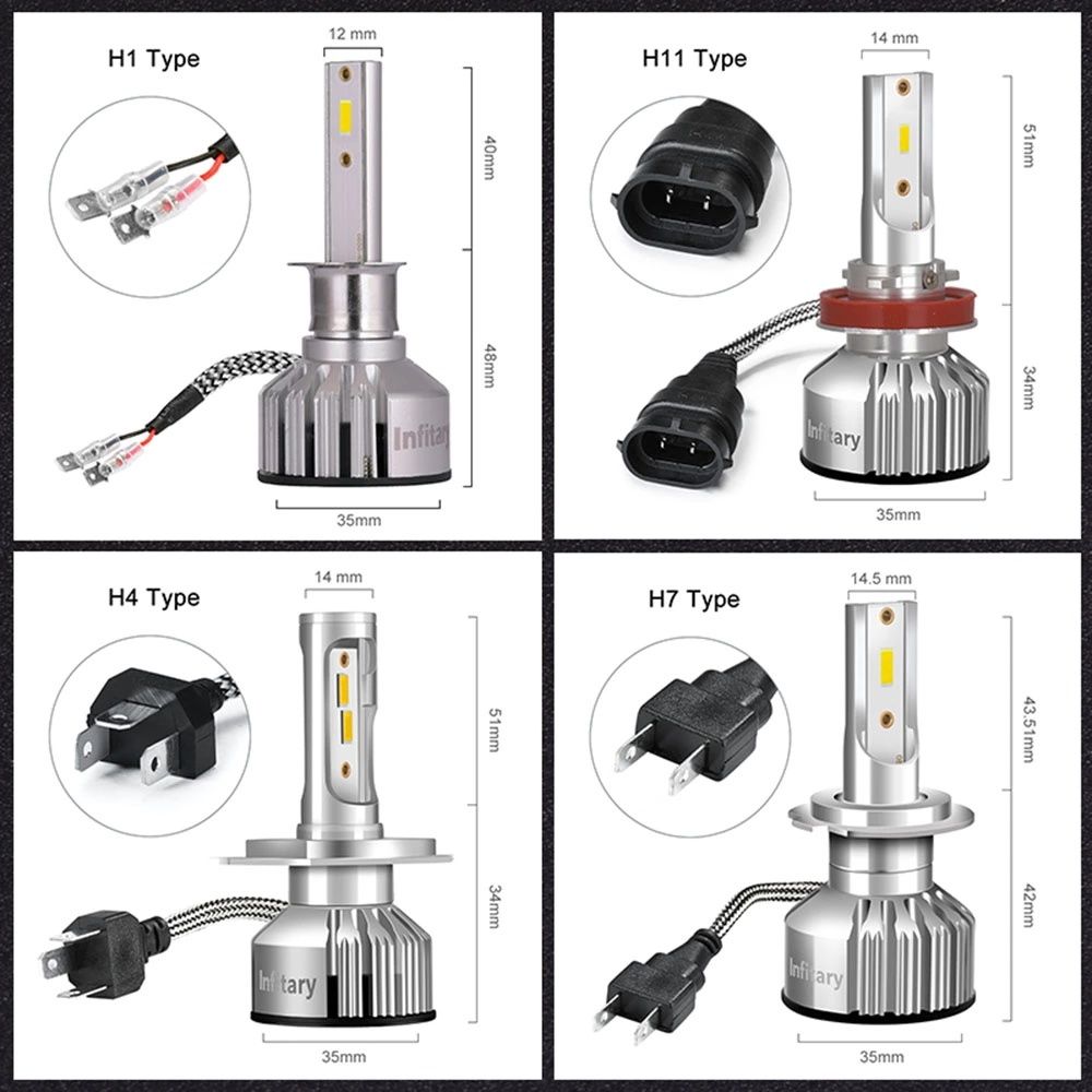 Lâmpadas Led Auto - H1 -H4 - H7 - H8 - H11