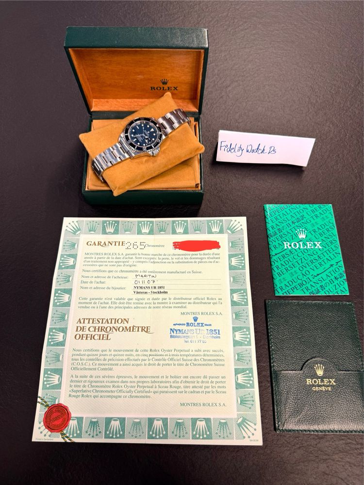 FULLSET Rolex Submariner Date ref. 16610T cal.3135