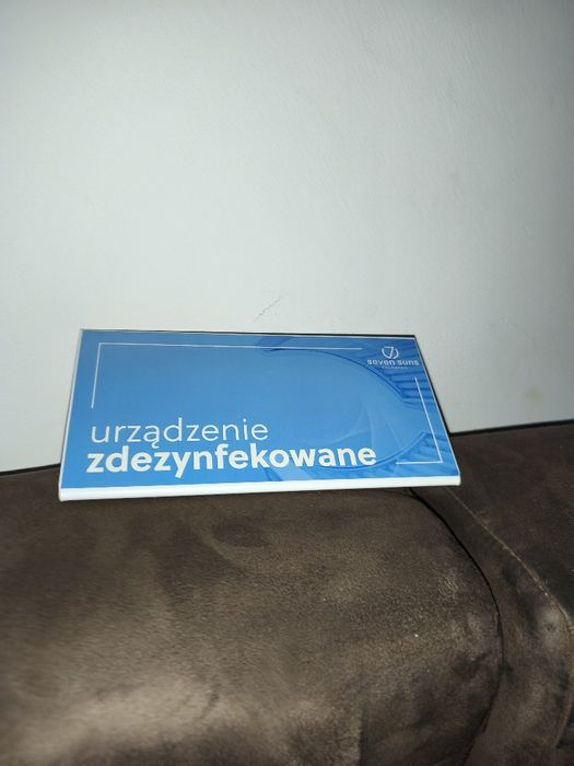 Nowa tabliczka Do Solarium "Świeżo Zdezynfekowme"