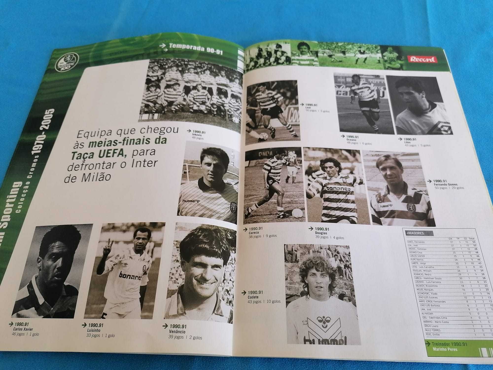 Caderneta Album Record Sporting 1970 a 2005