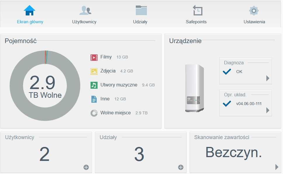 Dysk, serwer NAS WD Mycloud 3TB