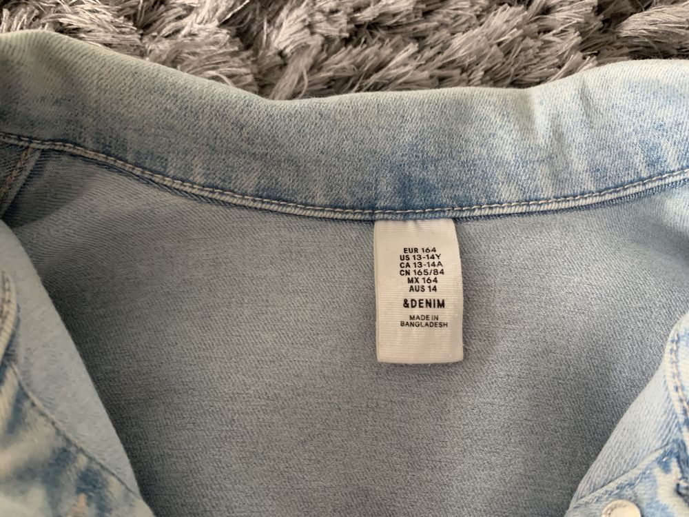 Używana kurtka jeansowa H&M rozmiar 164 cm