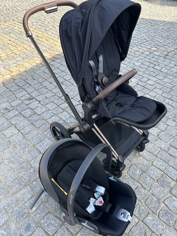 Cybex Priam Rose Gold + babycoque respirável + adaptadores  NOVO