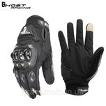 Текстильні літні моторукавиці Ghost Racing Biker Black M-XXL Probiker