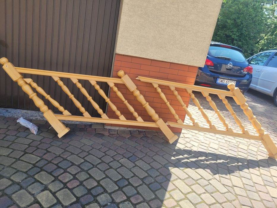 Balustrada bukowa drewniana 6 mb tralki 10 cm i 6 cm