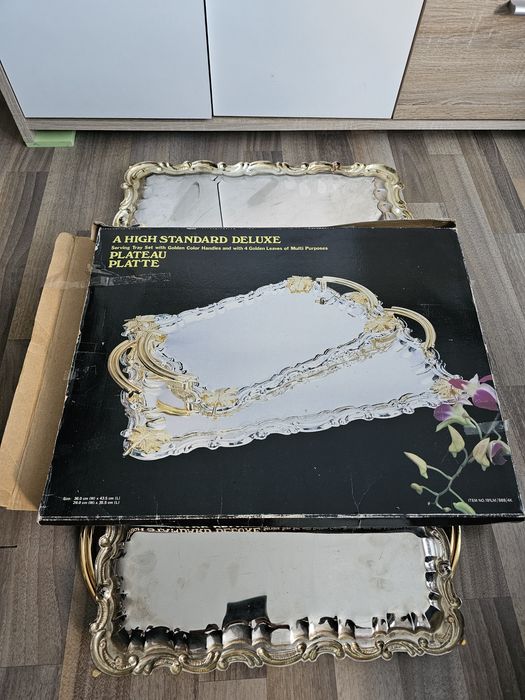 Platerowane Tace do serwowania w Opakowaniu